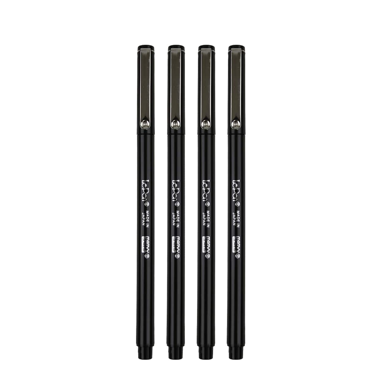 Marvy® Uchida LePen® Extra Fine Black Pens, 4ct.